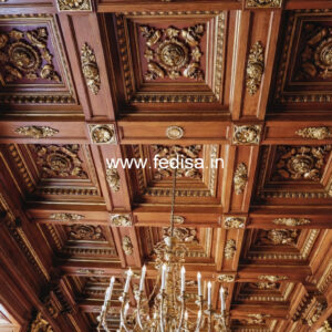 Wooden Ceiling Design L Shape Ceiling Pop Design No-11706