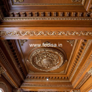 Wooden Ceiling Design Pop Border Design For Wall No-11786
