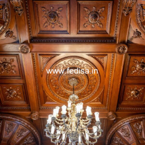 Wooden Ceiling Design Hall Ceiling Flower Design No-11817