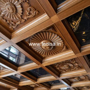 Wooden Ceiling Design Pop Design For Hall Cost No-11831