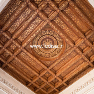 Wooden Ceiling Design Pop Design Heart Shape No-11837
