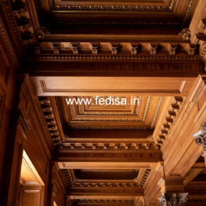 Wooden Ceiling Design Pop Design Roof Plus Minus No-11903