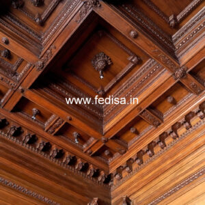 Wooden Ceiling Design Home Gypsum Design No-11936