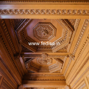 Wooden Ceiling Design False Ceiling Double Fan No-11961