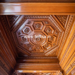 Wooden Ceiling Design Wall Ceiling Flower Design No-11966