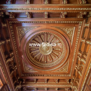 Wooden Ceiling Design False Ceiling Bed Design No-11986