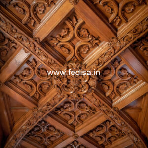 Wooden Ceiling Design Ceiling Pop Work No-11993