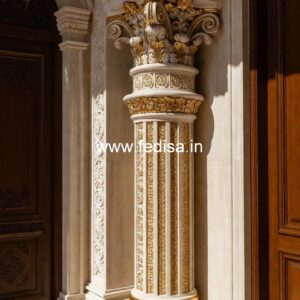 Marble Column Design Ideas for Luxury Villas PD-5324