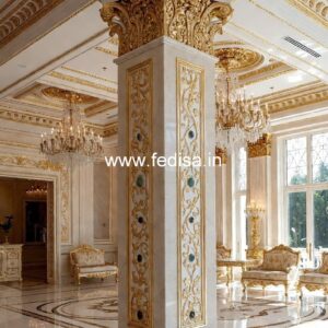 Marble Column Design Ideas for Luxury Villas PD-6108