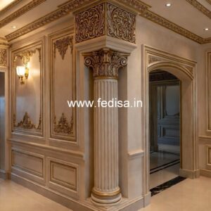 Wooden Pillar Design with Carving PD-7346
