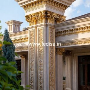 Wooden Pillar Design with Carving PD-8914