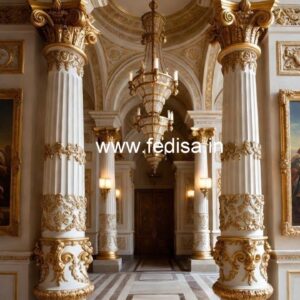 Marble Column Design Ideas for Luxury Villas PD-1404