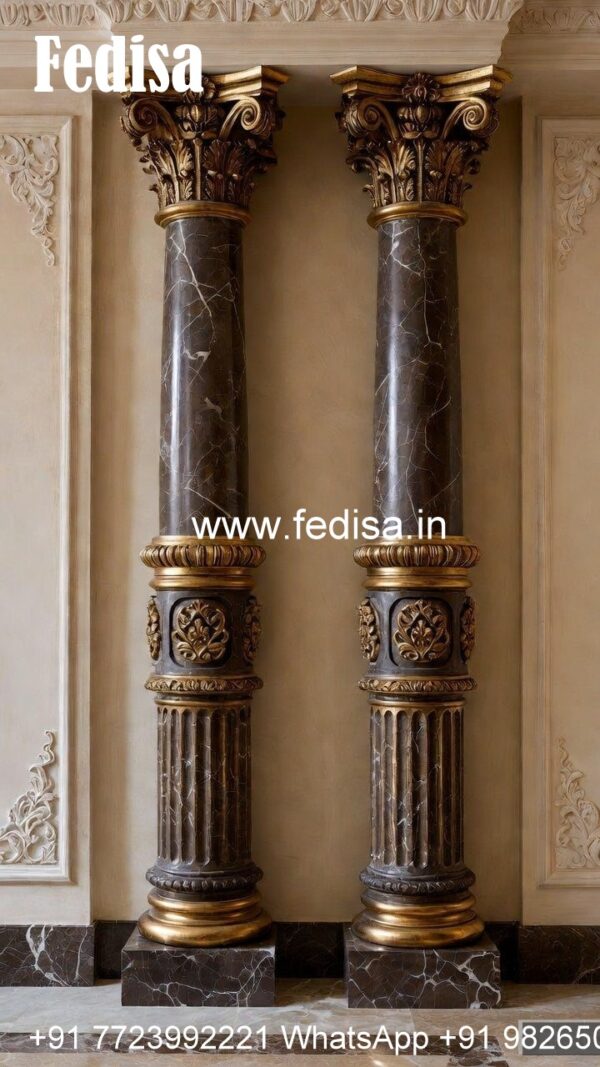 Designing Rounded Column Round Column Design Ideas for Homes PD-1414 - Fedisa