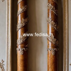 Wooden Pillar Design Ideas for Warm Interiors PD-2117