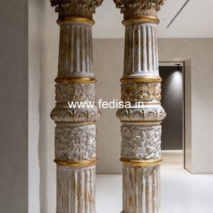 Wooden Pillar Design for Luxury Homes PD-2921