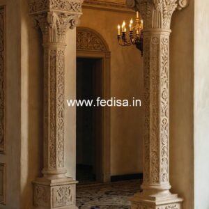 Marble Column Design Ideas for Luxury Villas PD-2972