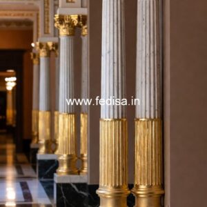 Marble Column Design Ideas for Luxury Villas PD-3756
