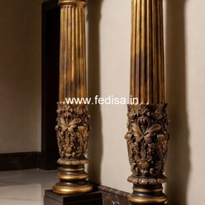 Wooden Pillar Design Ideas for Warm Interiors PD-4469