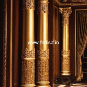 Wooden Pillar Design with Carving PD-4994