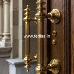 Brass Door Handle with Royal Finish BDR-1042