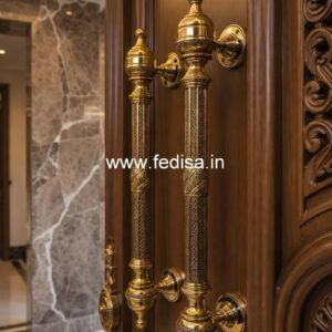 Contemporary Brass Handles for Entry Doors BDR-1263