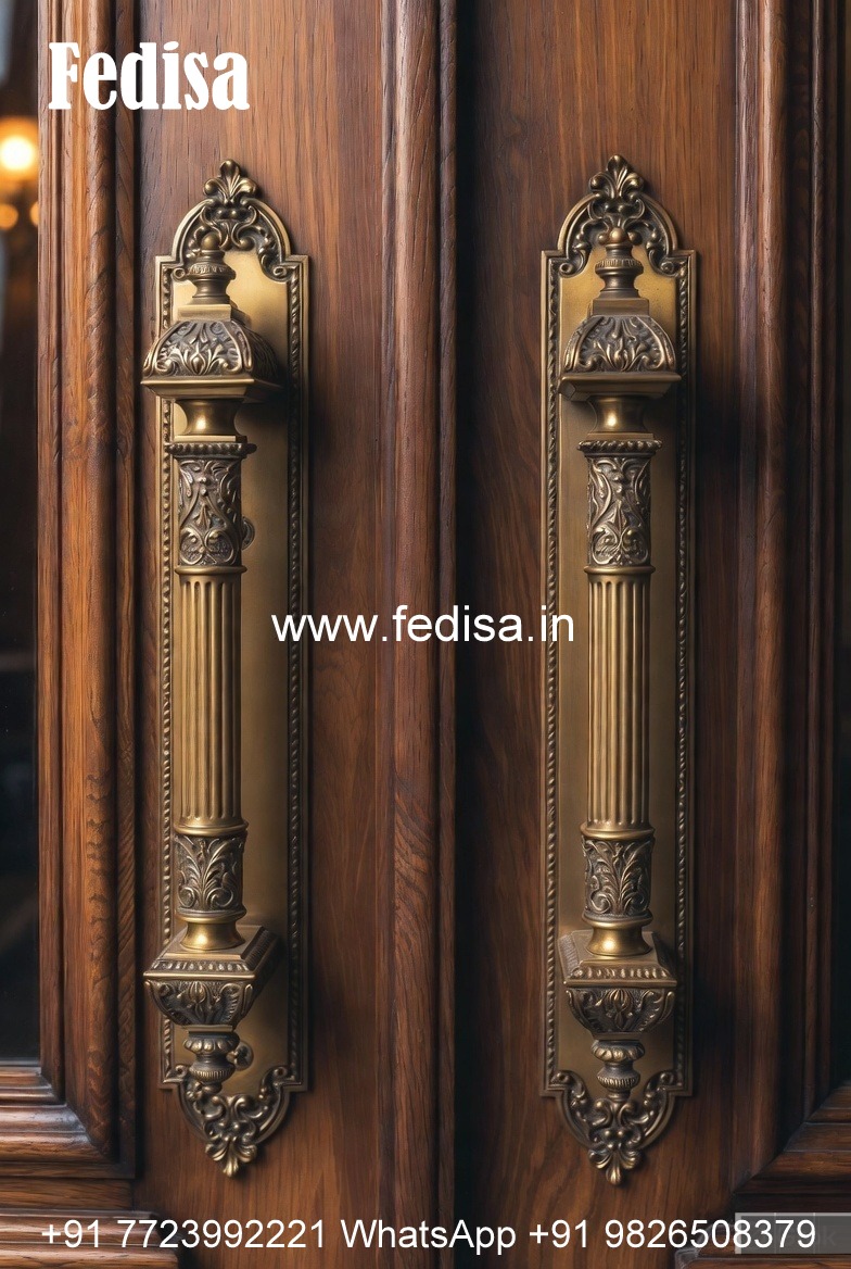Brass Door Handle with Golden Finish BDR-1457