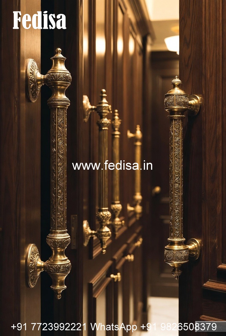 Elegant Brass Door Handles for Mansion Doors BDR-1584