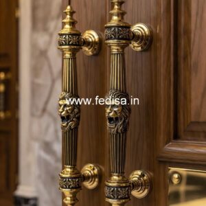 Brass Door Handle with Artistic Design BDR-1868