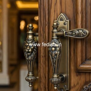 Handcrafted Brass Door Handle India BDR-3853