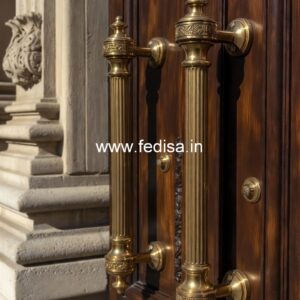 Brass Door Handle for Elegant Entry BDR-3896
