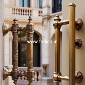 Contemporary Brass Handles for Entry Doors BDR-4077