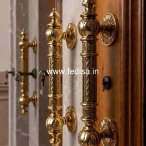 Brass Door Handle for Elegant Entry BDR-4298